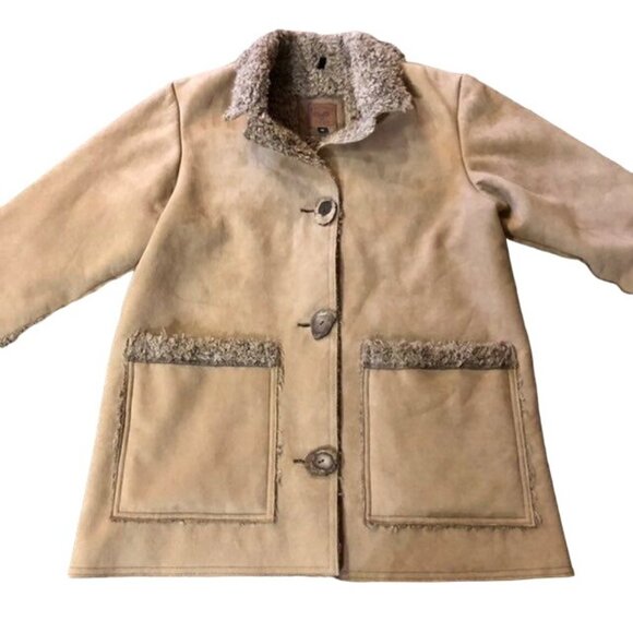Wooly Bully Wear Jacket Womens M Used Tan Lined Handmade Colorado - Picture 12 of 12